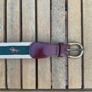 Ronmar leather canvas brass equestrian belt horses